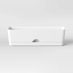 16"x5" Indoor/Outdoor Rectangular Self-Watering Window Box White - Room Essentials