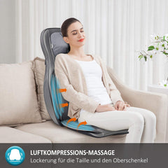 COMFIER Siège Massant Shiatsu avec Compression et Roulement - Masseur de Dos avec Chaleur, Chaise Massage de pétrissage pour Le Dos, Le Cou et Les épaules, Cadeau Papa Maman Femme Homme