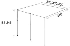 Unikka Comfort Pare-Soleil pour Caravane Camping-Car Compatible avec Thule Fiamma (400 * 240cm)