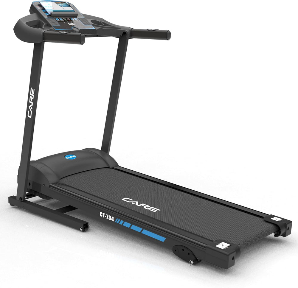 Care Fitness - Tapis de Course connecté -Pliable-Vitesse maximale 14 Km/h- Tapis de Marche Électrique Inclinable et Pliable - 12 programmes d’entraînements -3 inclinaisons