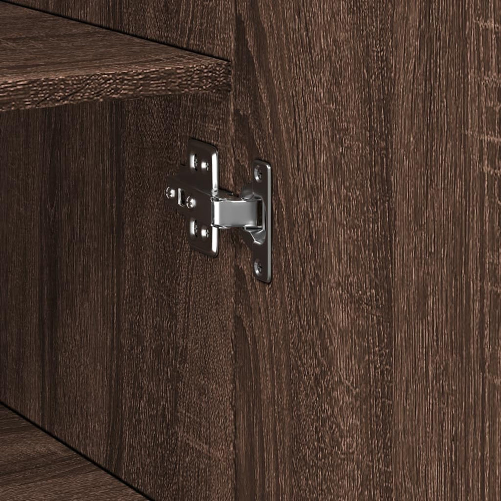 vidaXL Buffet Haut chêne Marron 30x42,5x185 cm Bois d'ingénierie, Buffet, Armoire de Rangement, Panneau latéral, Armoire, Armoire latérale