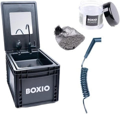 - Wash: Lavabo Mobile avec Pompe à Main - vier Camping Car,Van,Camping,Jardin | vier avec Bac,Robinet en Plastique,Noir -