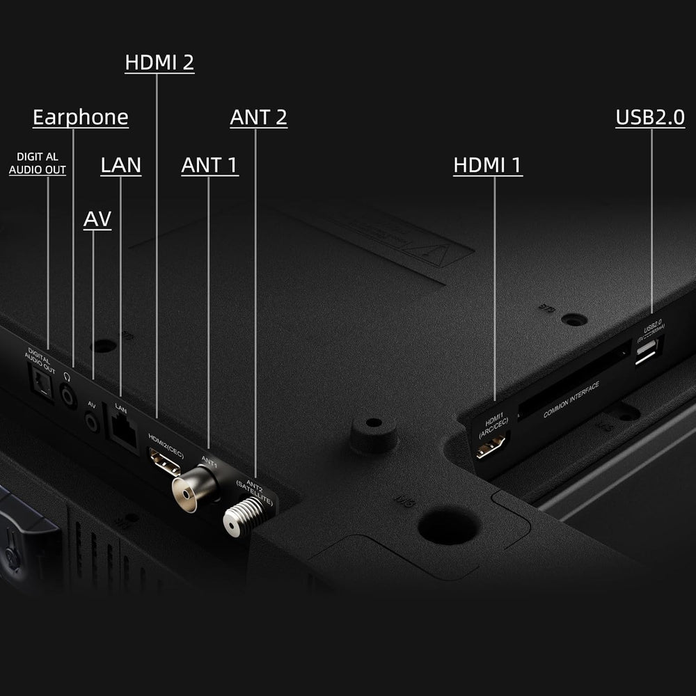 CHIQ L32QM9G 32 Pouces (80 cm) FHD Smart Téléviseur QLED HDR10 Google TV Google Assistant Tuner Triple Dolby Audio DBX-TV Chromecast intégré HDMI USB sans Cadre en Métal Noir