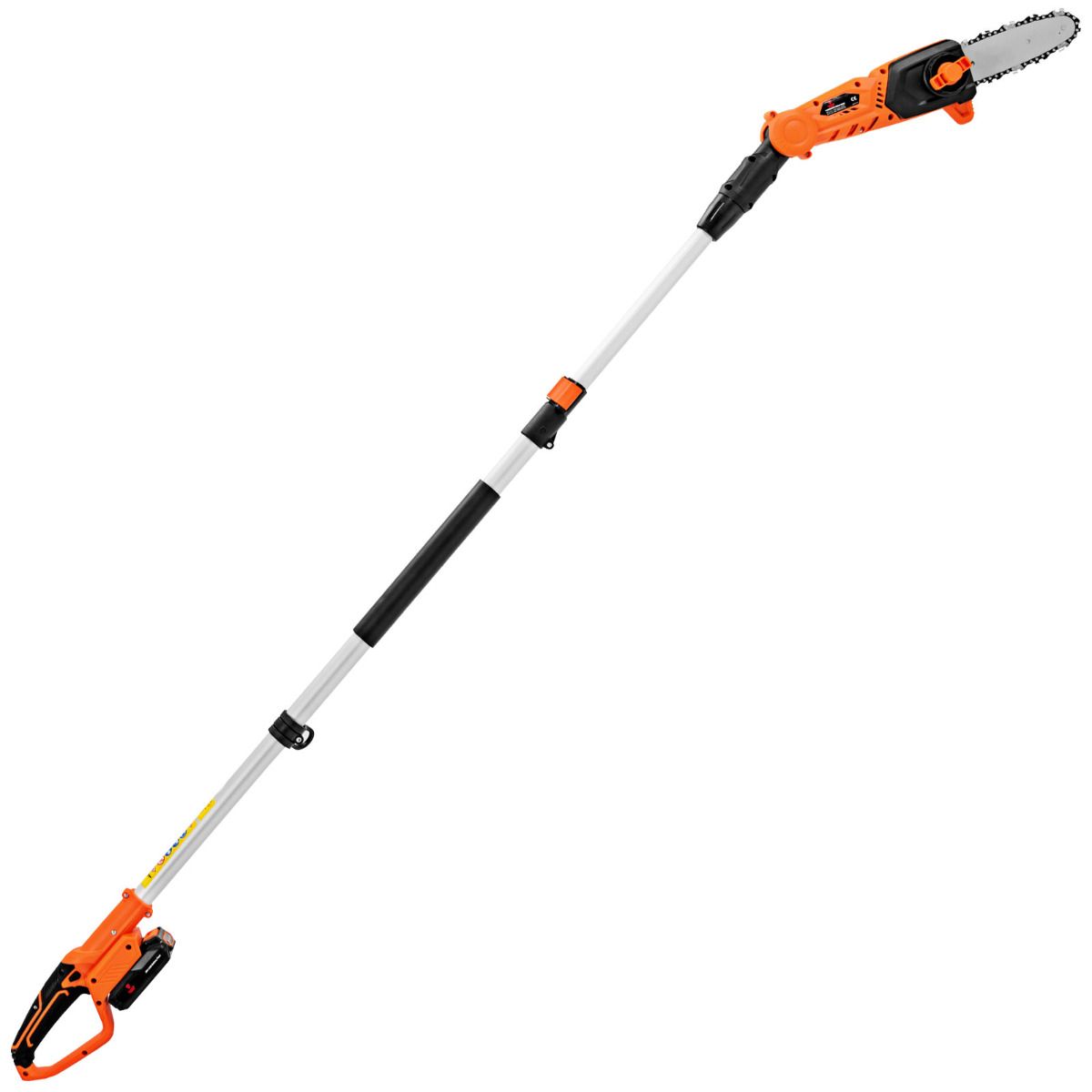 lagueuse Tlescopique sur Perche sans Fil 198 -274 cm Coupe Branche avec Batterie 20V et Chargeur Orange -