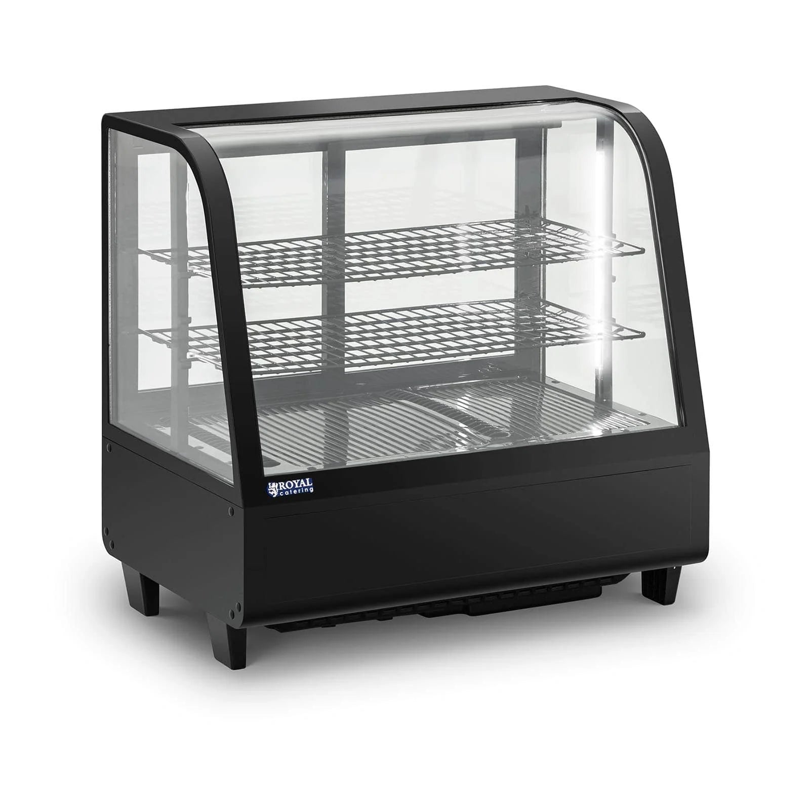 Vitrine réfrigérée 100 litres 3 niveaux plastique verre trempé noir 14_0005388 -