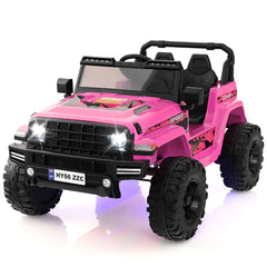 24V Voiture lectrique 2 Places Enfants avec Tlcommande 2,4G Musique LED Dmarrage Lent 2 Vitesses Charge 35kg pour 3-8 Ans+ Rouge/Rose/Vert -