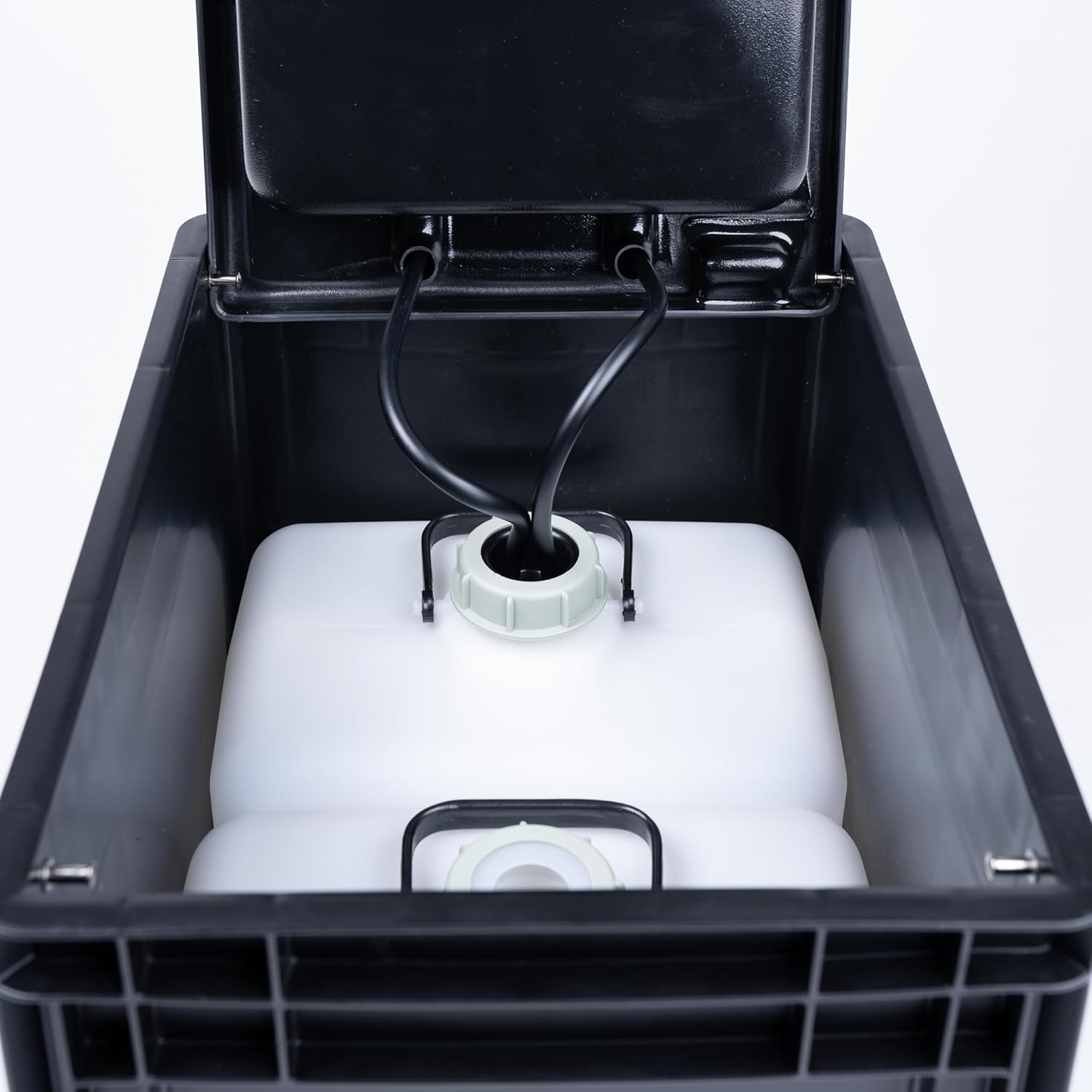 - Wash: Lavabo Mobile avec Pompe à Main - vier Camping Car,Van,Camping,Jardin | vier avec Bac,Robinet en Plastique,Noir -