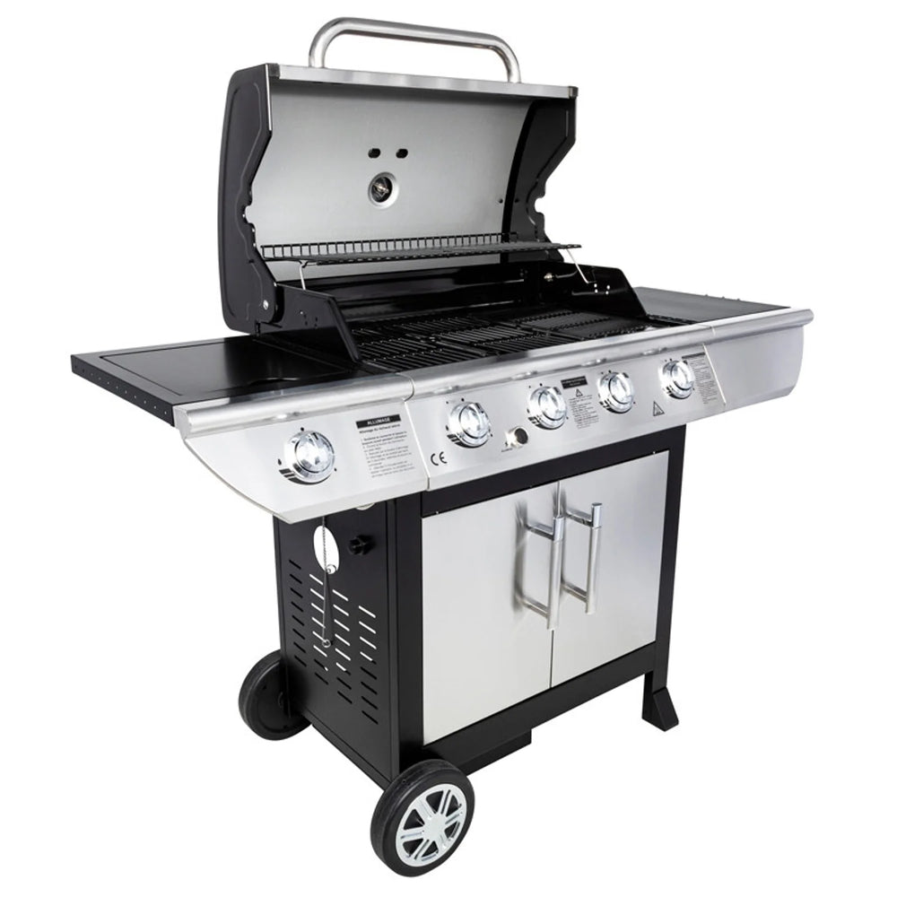 Barbecue au gaz BRISBANE - 4 br没leurs 14kW + rchaud Somagic -