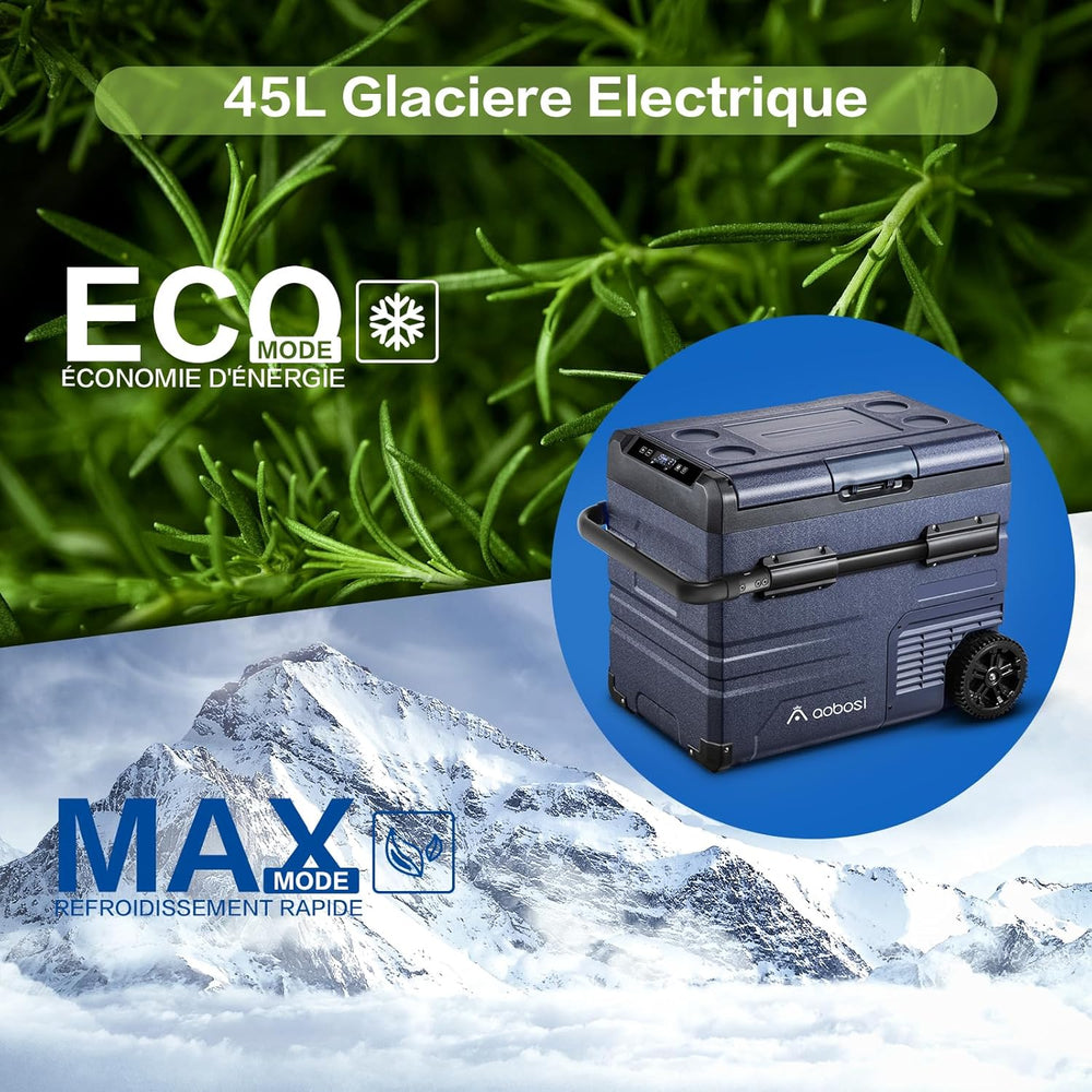 115L Glaciere Electrique Double Zone,Glaciere a Compression WiFi APP,12 V/24 V et 100-240 V Frigo Camping,-20 鈩 20 鈩pour Voiture,Camion,Bateau,Camping,Car,Caravanes,Voyageant,Maison