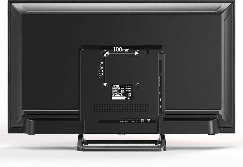 TuTu Téléviseurs 32 Pouces (80 cm) LED Central Pied TV HD Ready Triple Tuner (DVB-C / T2 / S2) HDMI x2 CI+ Lecteur multimédia USB 2.0 Mode hôtel Dolby Audio 2024