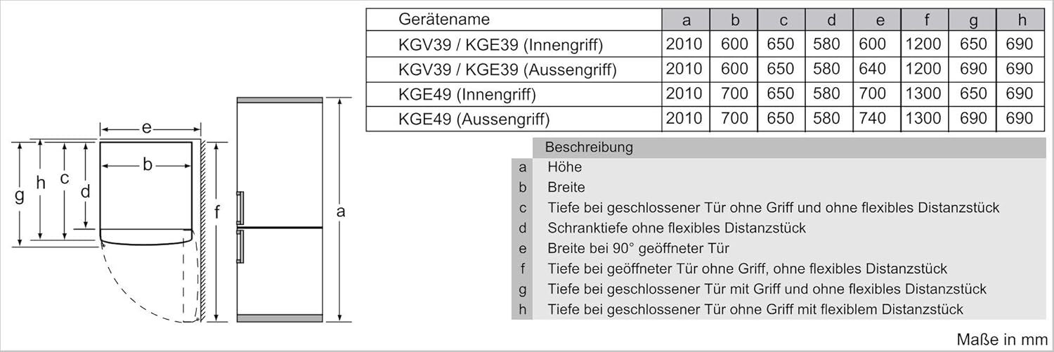 Bosch KGE398IBP - Série 6, Réfrigérateur combiné pose-libre, 201 x 60 cm, Inox anti trace de doigts