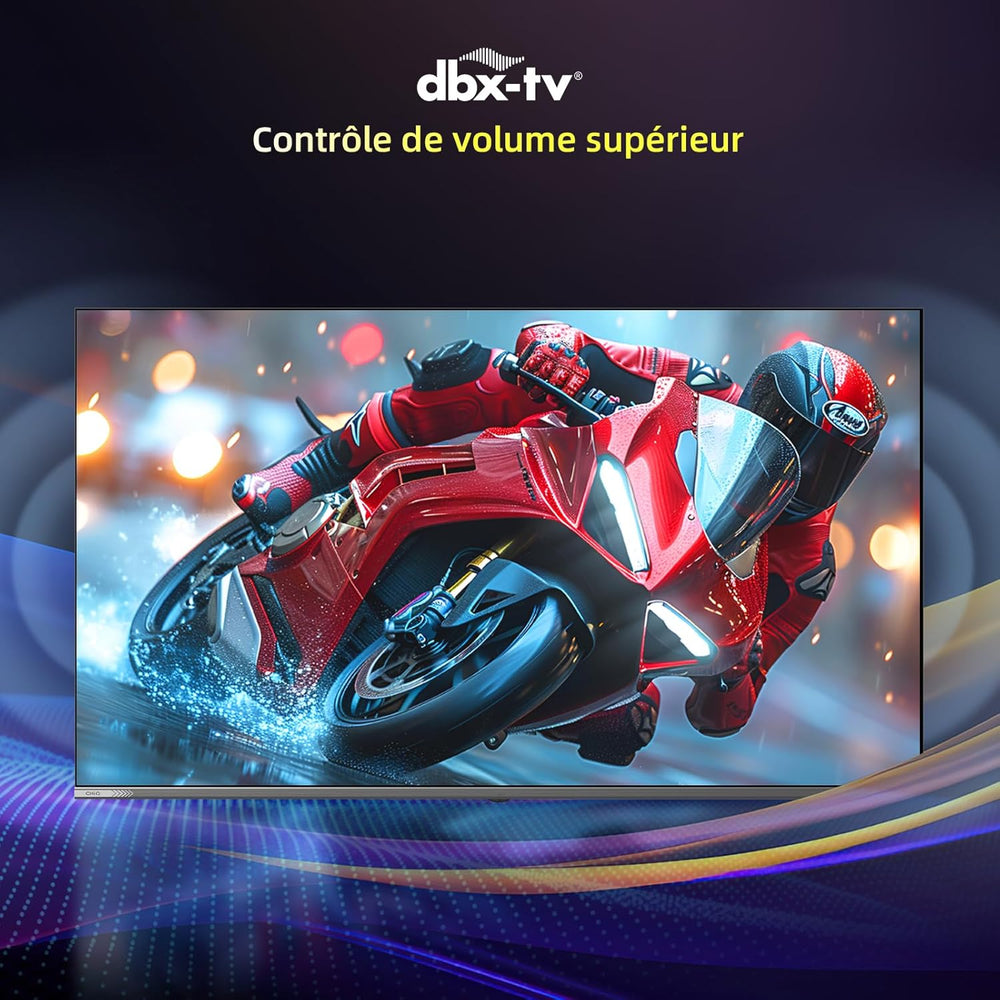 CHIQ L32QM9G 32 Pouces (80 cm) FHD Smart Téléviseur QLED HDR10 Google TV Google Assistant Tuner Triple Dolby Audio DBX-TV Chromecast intégré HDMI USB sans Cadre en Métal Noir