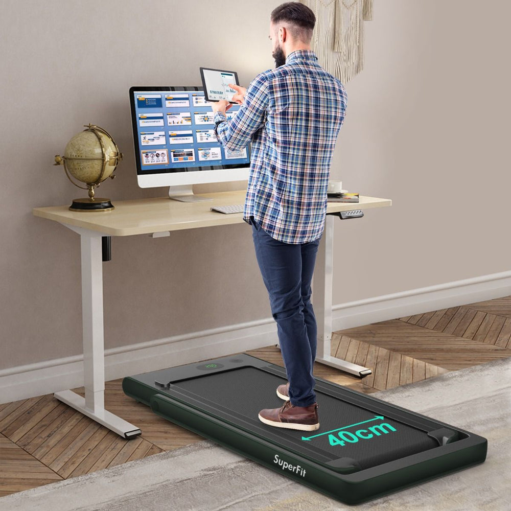 2 en 1 Tapis de Course Electrique Pliable 1  12 Km/H avec Haut-parleur Bluetooth Tlcommande Moteur 0,75HP Vert/Blanc/Noir/Rouge/Or/Noir et Argent/Bleu -