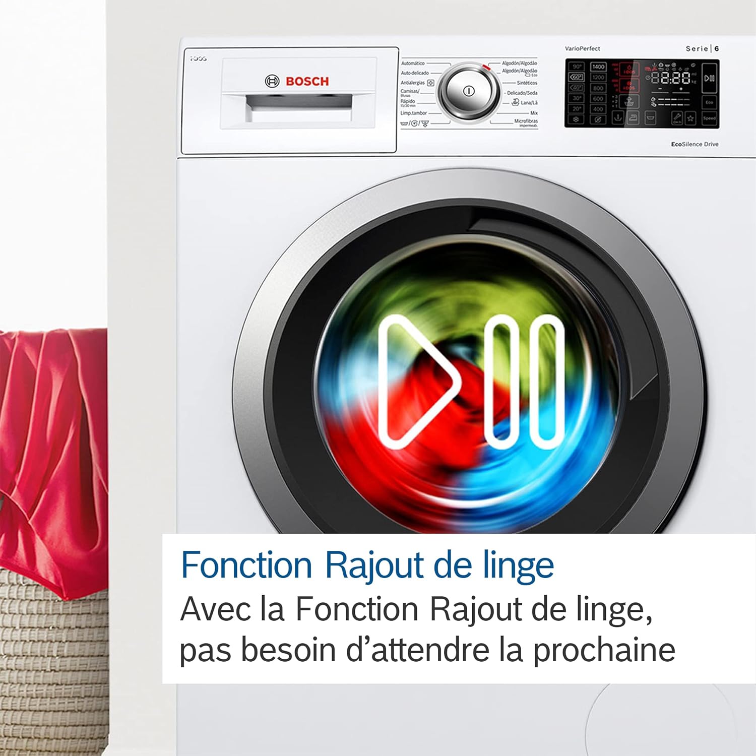 WAN24228FR,Série 4,Lave linge hublot,8 kg,1200 trs/min,Blanc -