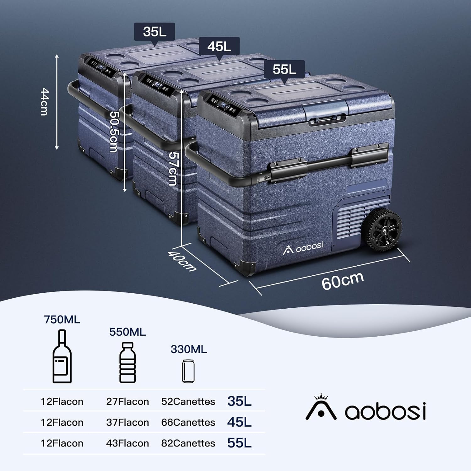 115L Glaciere Electrique Double Zone,Glaciere a Compression WiFi APP,12 V/24 V et 100-240 V Frigo Camping,-20 à 20 pour Voiture,Camion,Bateau,Camping,Car,Caravanes,Voyageant,Maison