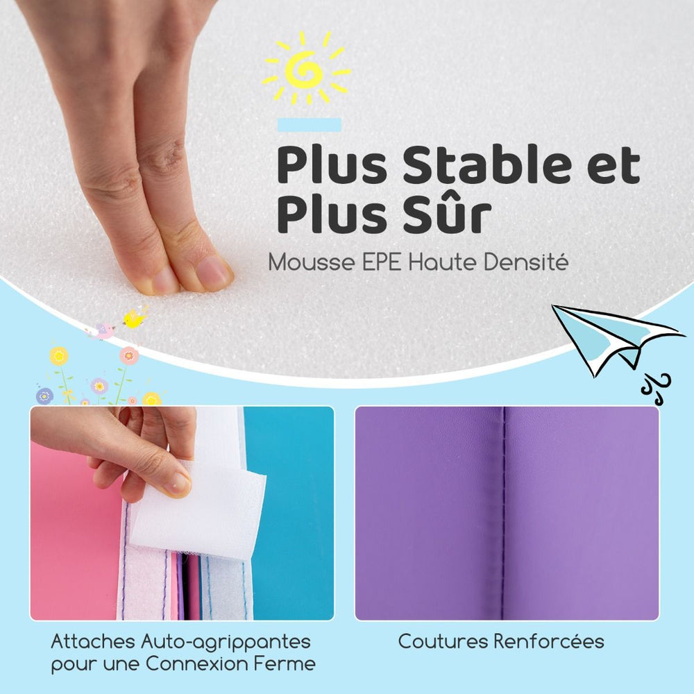 6 Blocs d橢scalade en Mousse Jeu d橢scalade pour Tout-Petits Jeu d橝ctivit d橢scalade Color Tunnel Escaliers et Rampe pour 12+ Mois Color/Bleu/Violet -