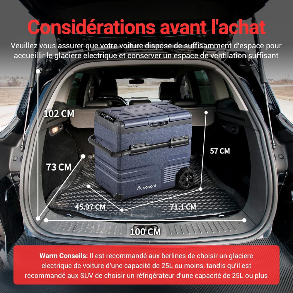 115L Glaciere Electrique Double Zone,Glaciere a Compression WiFi APP,12 V/24 V et 100-240 V Frigo Camping,-20 鈩 20 鈩pour Voiture,Camion,Bateau,Camping,Car,Caravanes,Voyageant,Maison
