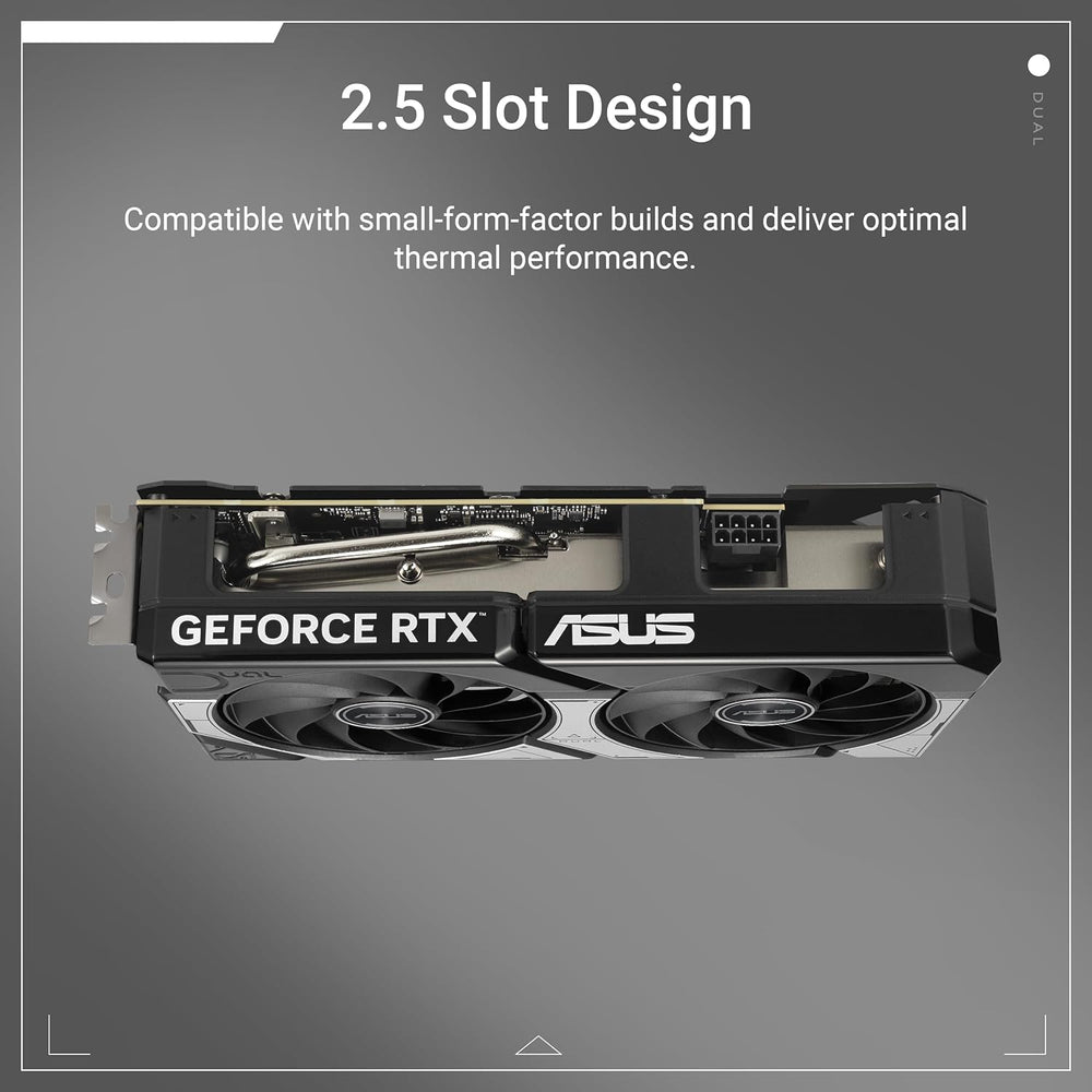 Asus Dual NVIDIA GeForce RTX 5060 Ti 16GB GDDR7 OC Edition – Carte Graphique (PCIe 5.0 DLSS 4 HDMI 2.1b DisplayPort 2.1b 2.5-Slot Ventilateurs axiaux Technologie 0dB Dual BIOS)
