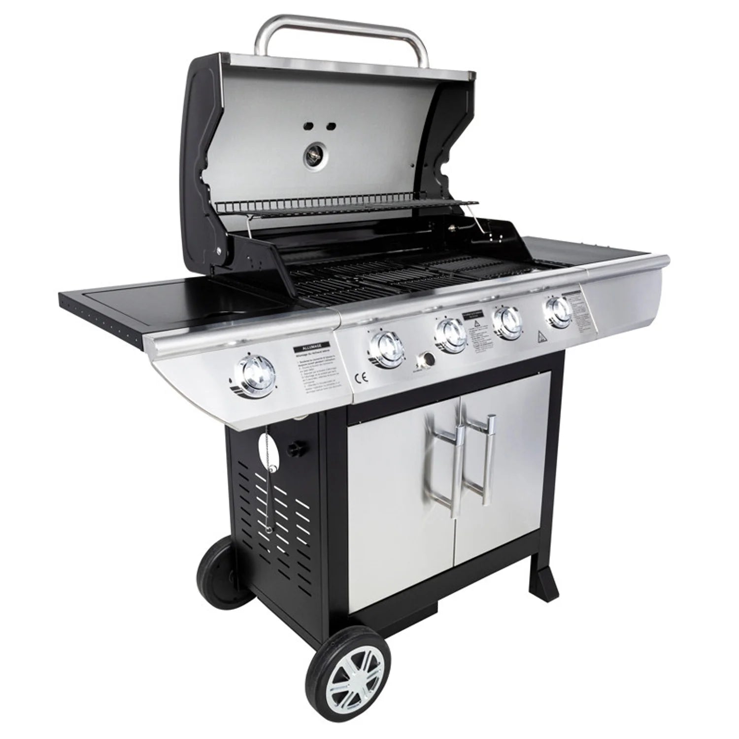 Barbecue au gaz BRISBANE - 4 brûleurs 14kW + réchaud Somagic -