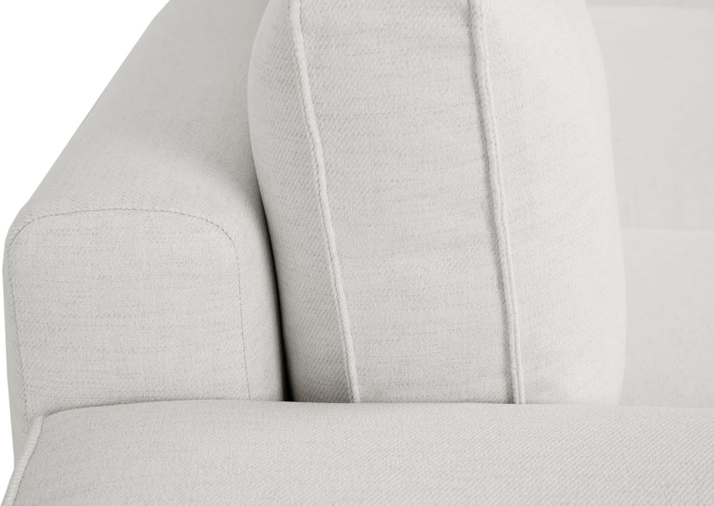 Budwing Jordan Canapé-lit 5 Places – Chaise Longue Panoramique, Confort Premium – Style Contemporain, Tissu 100% Polyester – 317x157x91 cm – Beige Clair
