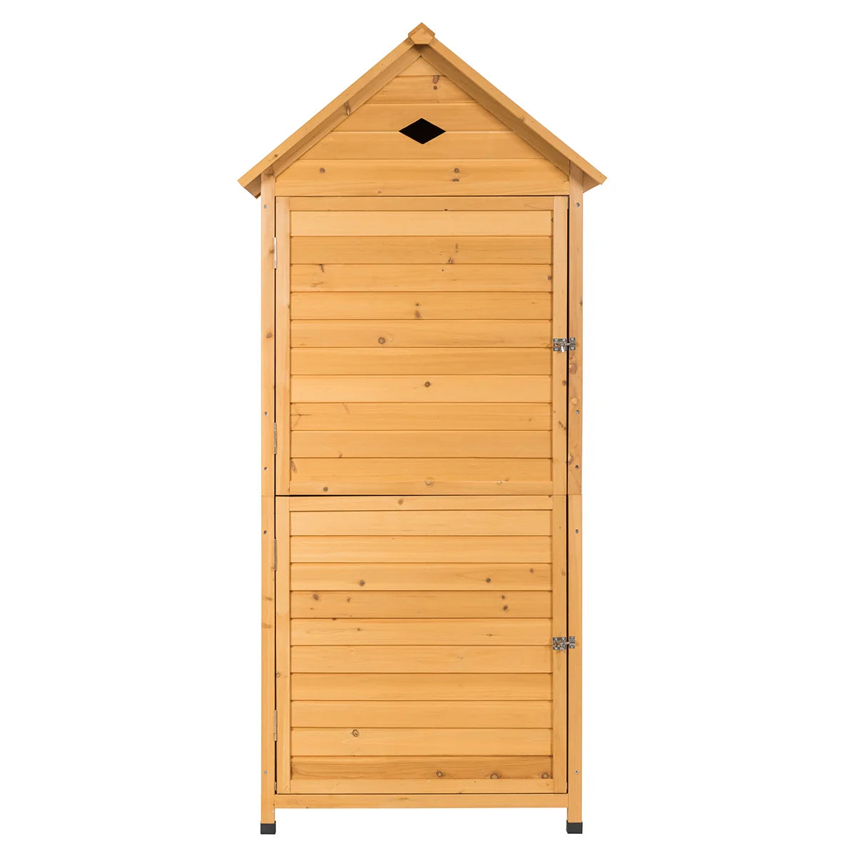 Abri de jardin extérieur à 5 etagères cabane verrouillable en bois de sapin toit en tle galvanisée 20_0005485 -