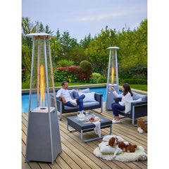 Chauffage extrieur gaz - Pyramide - Noir - 13 kW - Housse de protection Favex -